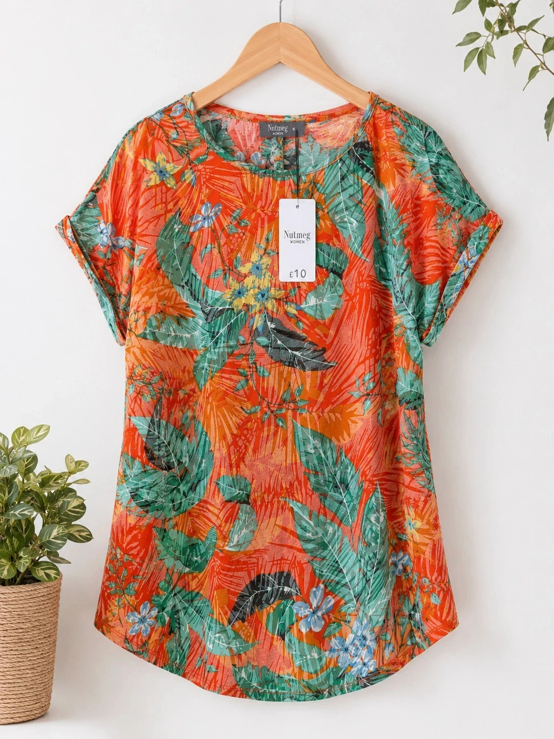 Nutmeg Women – T-shirt imprimé tropical – Taille s